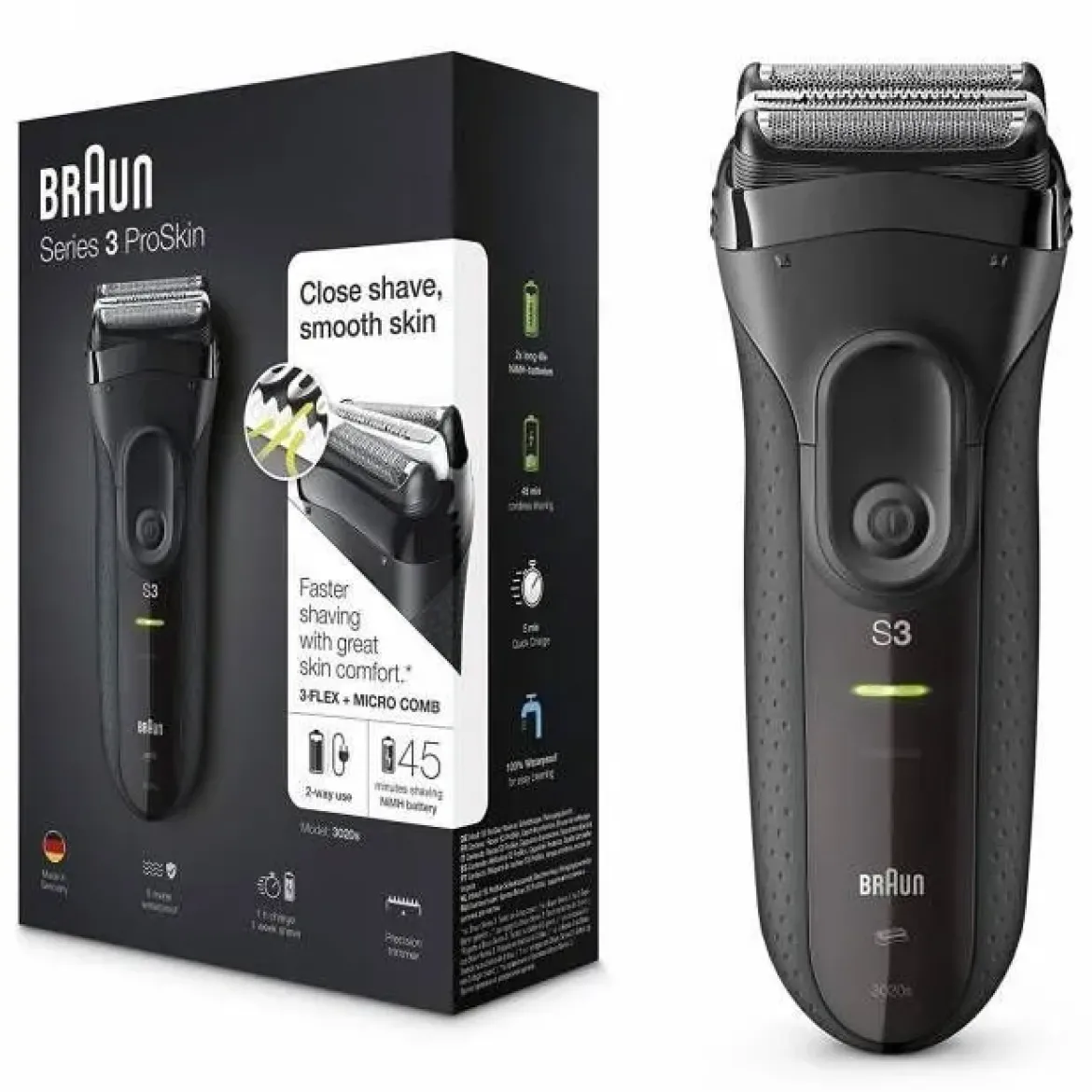 Afeitadora BRAUN 3020 Black serie 3