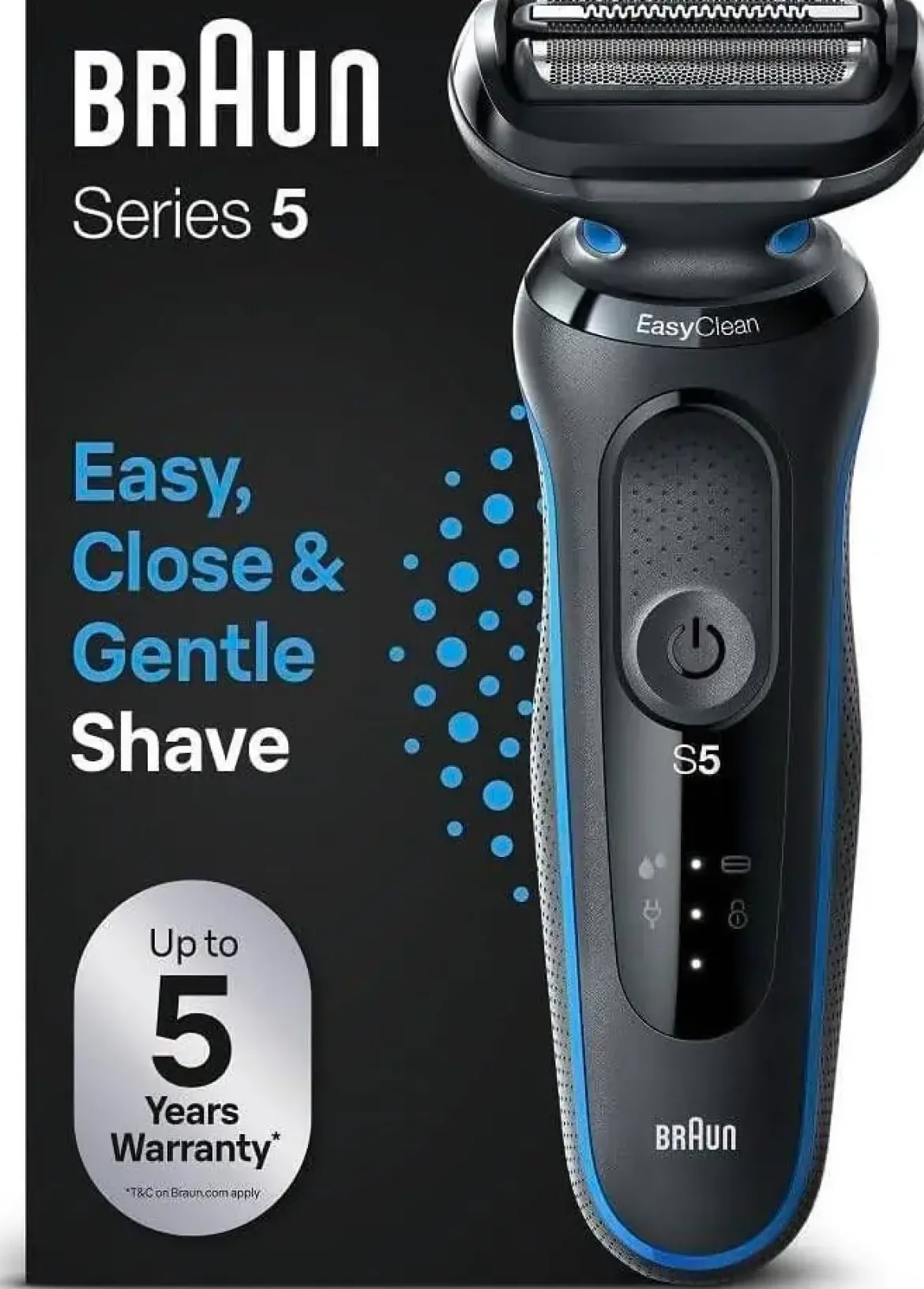 Afeitadora Eléctrica Serie 5 Wet & Dry con sistema EasyClean BRAUN 52B1000s