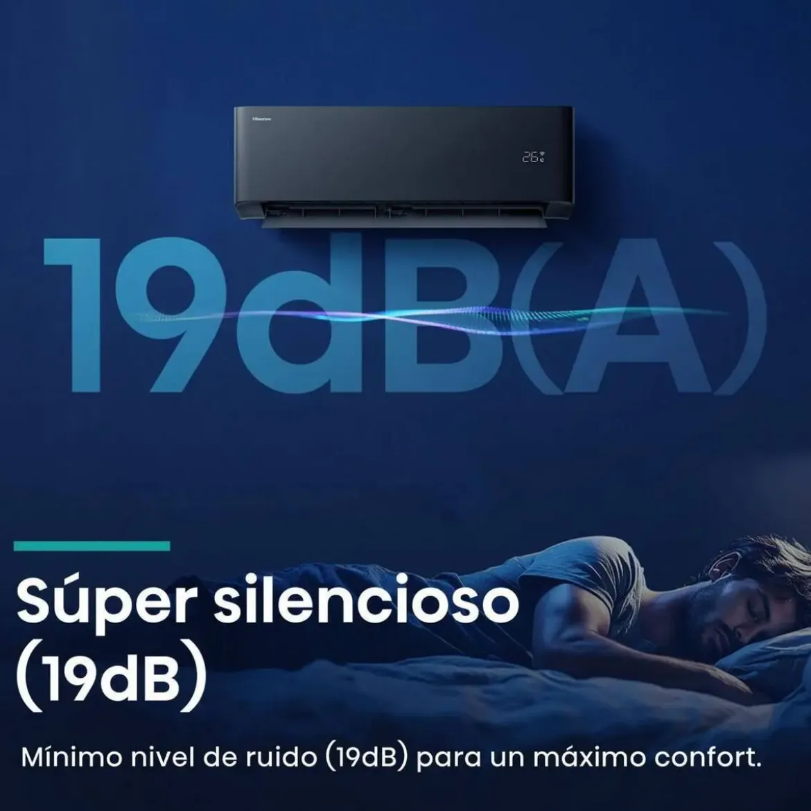 Aire acondicionado Hisense UniPure HB25XU0B Split Inverter WiFi Negro 2236 Frigorías