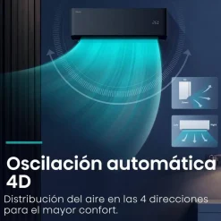 Aire acondicionado Hisense UniPure HB25XU0B Split Inverter WiFi Negro 2236 Frigorías