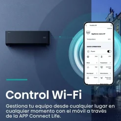 Aire acondicionado Hisense UniPure HB35XU0B Split Inverter WiFi Negro 3010 Frigorías
