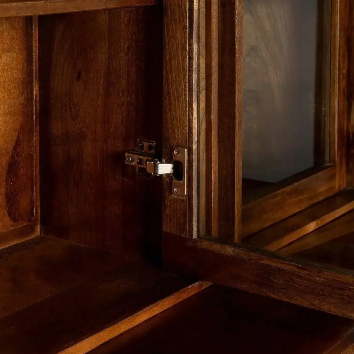 Alacena de Salón en Madera de Mango Acabado Marrón 615142