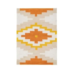 Alfombra con Diseño Geométrico de Algodón 608580