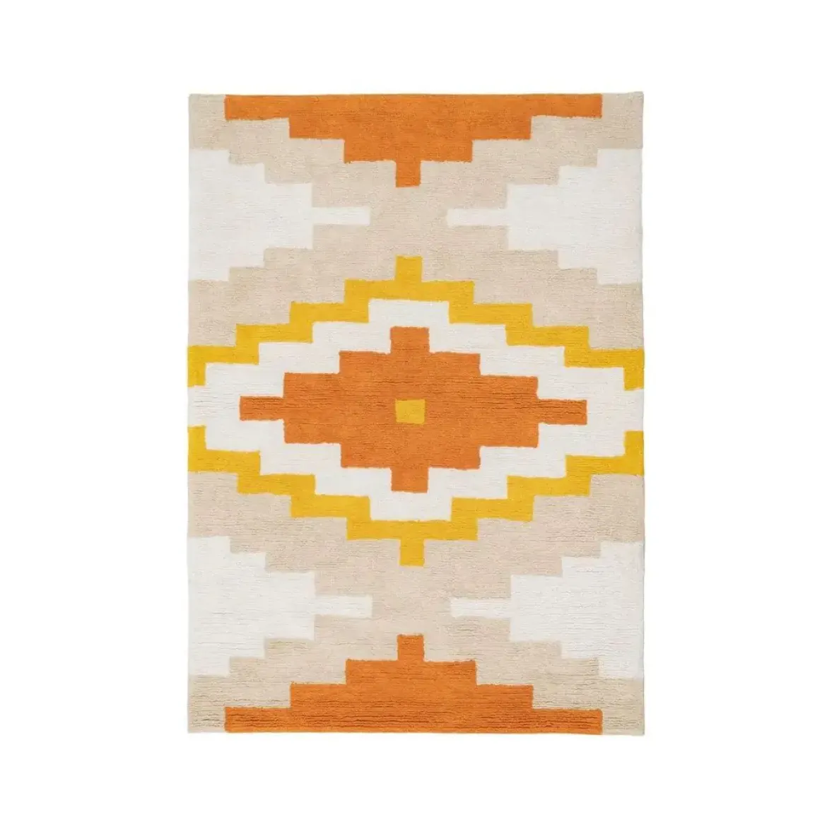 Alfombra con Diseño Geométrico de Algodón 608580