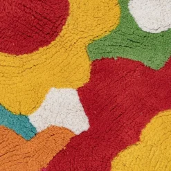Alfombra de Algodón de 150 cm con Flores de Varios Colores 608539
