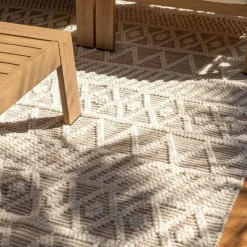 Alfombra de Salón Tejido Color Crema 160x230 cm 612739