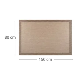 Alfombra de Tejido de Vinilo Color Beige-Tostado 80x150