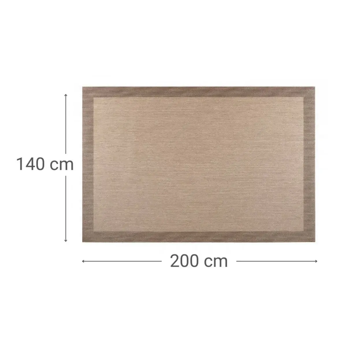 Alfombra de Tejido de Vinilo Color Beige-Tostado 140x200
