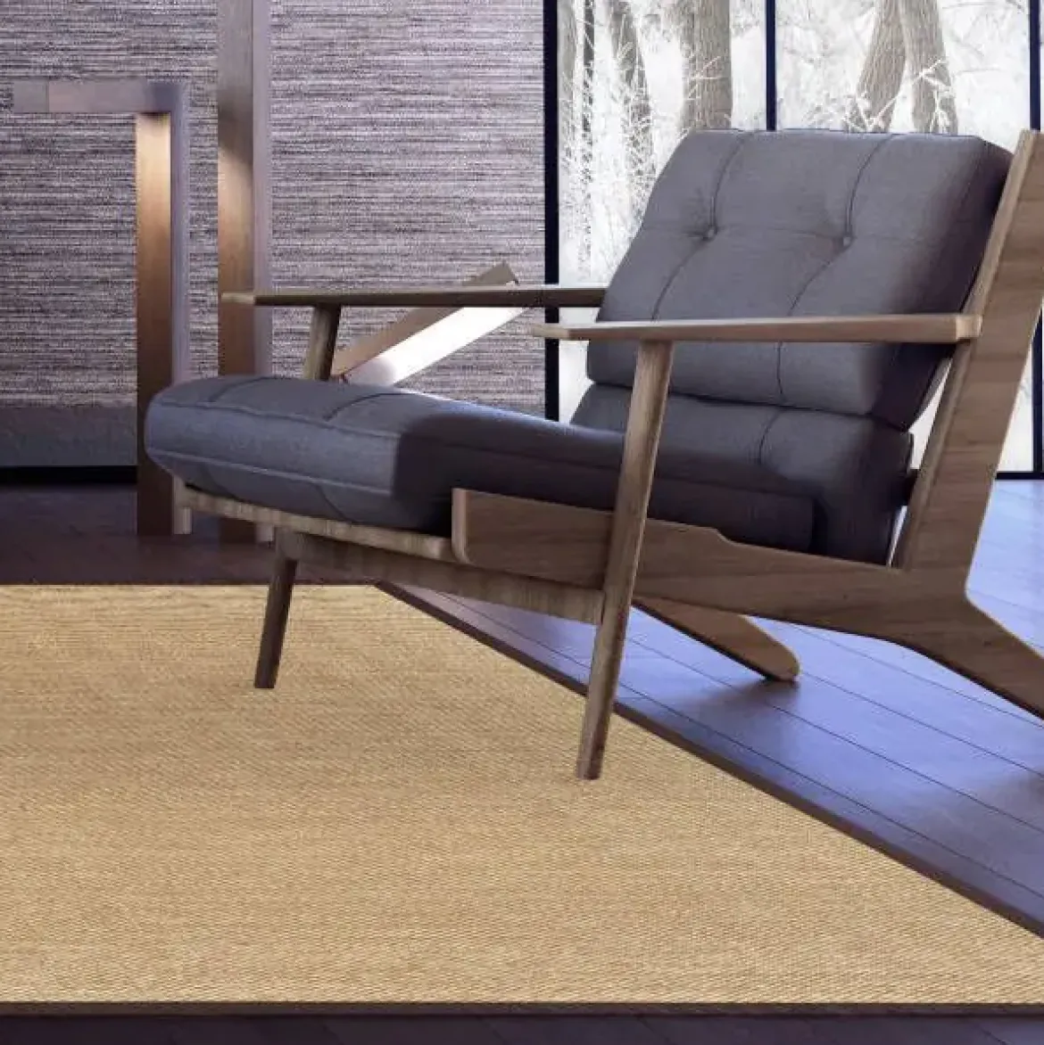 Alfombra de Tejido de Vinilo Sisal 80x150