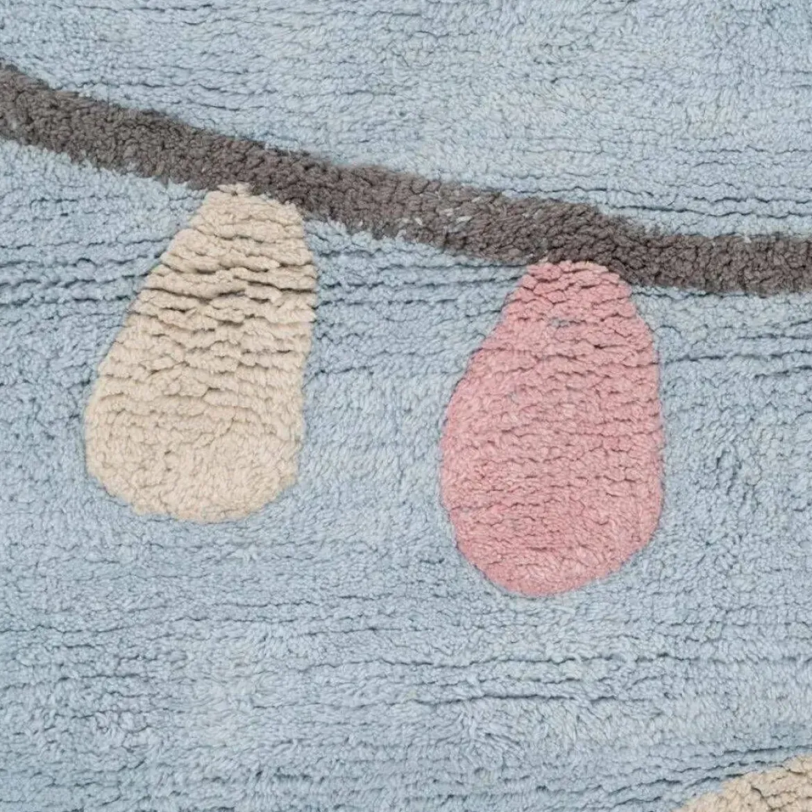 Alfombra Infantil con Diseño de Casa de Colores Claros 608558