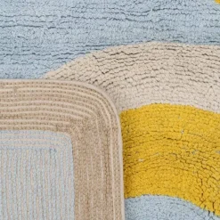Alfombra Infantil con Diseño de Casa de Colores Claros 608558