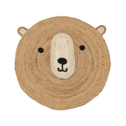 Alfombra Infantil Redonda de Yute Natural 609333