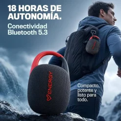 Altavoz Bluetooth Energy Sistem EnergyClip Speaker IPX7 18H Negro/Rojo 500567