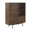 Aparador alto de 3 puertas lisas de madera de mango color natural con patas de metal GABAR 10819