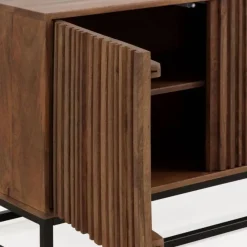 Aparador bajo de madera maciza de mango con acabado natural GABAR 10814