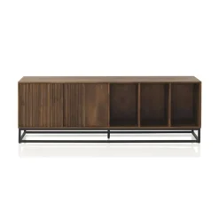 Aparador bajo de madera maciza de mango con acabado natural GABAR 10814