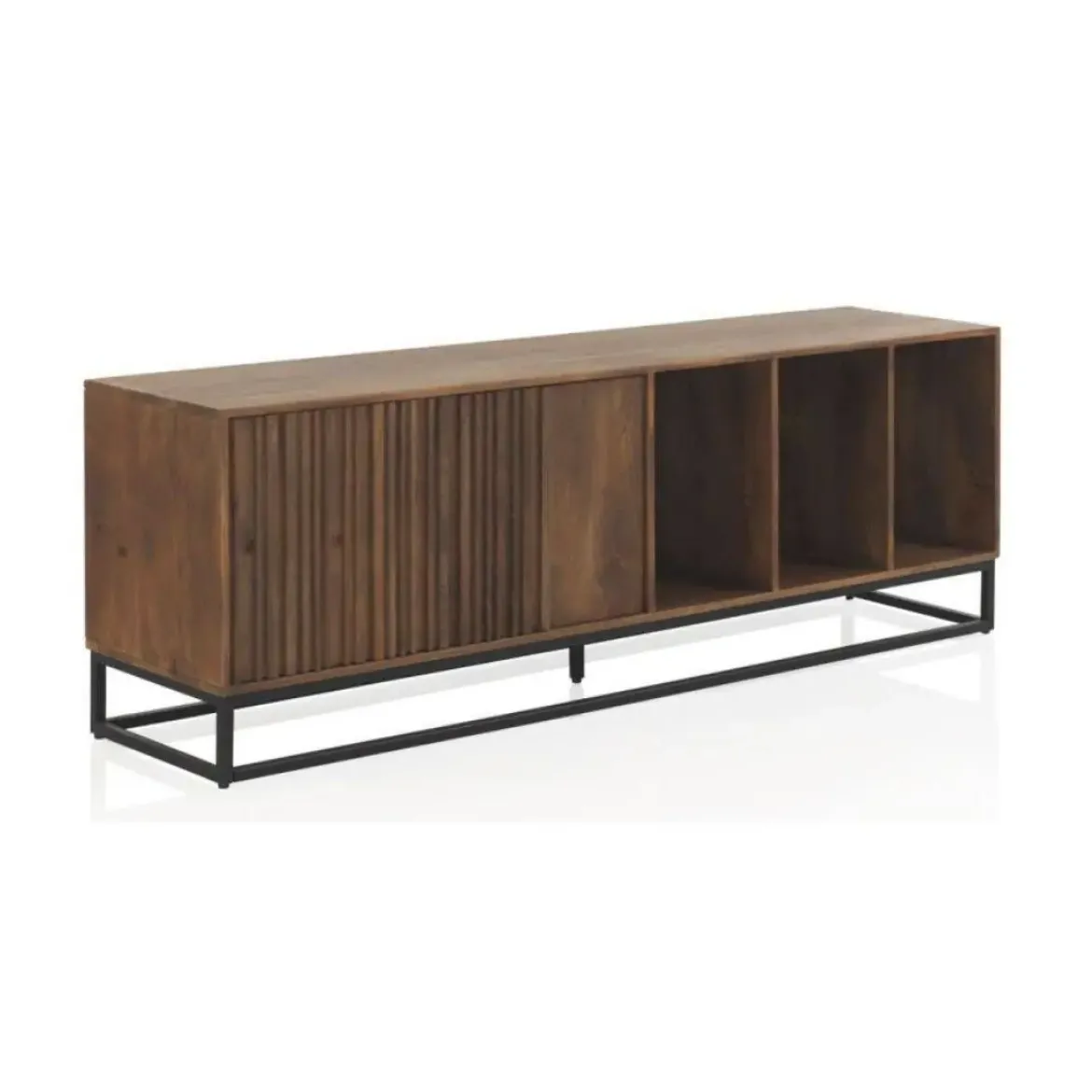 Aparador bajo de madera maciza de mango con acabado natural GABAR 10814