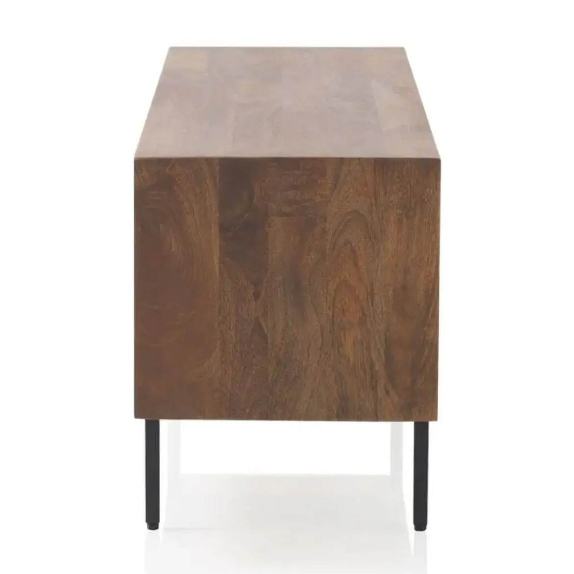 Aparador bajo marrón con 3 puertas lisas de madera de mango GABAR10820