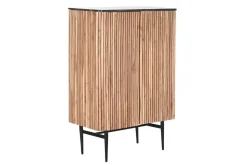 Aparador de Acacia con Mármol y Patas Metálicas MB-207416