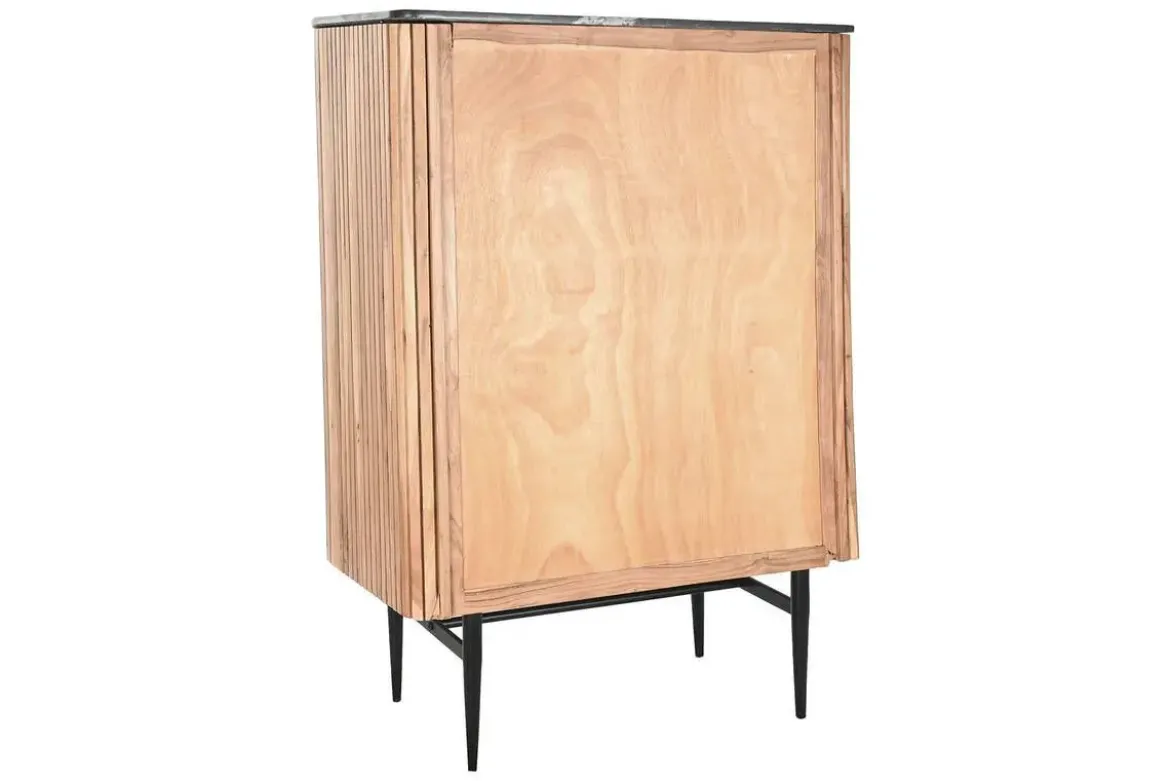 Aparador de Acacia con Mármol y Patas Metálicas MB-207416
