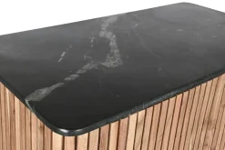 Aparador de Acacia con Mármol y Patas Metálicas MB-207416