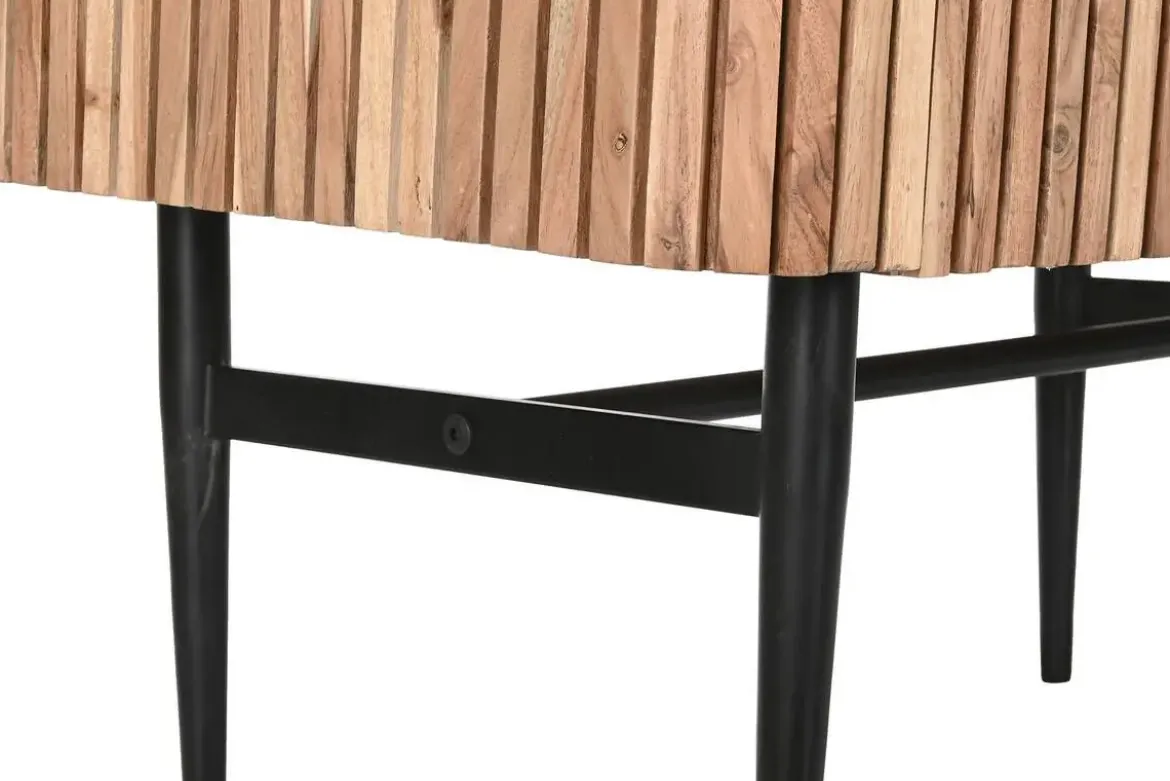 Aparador de Acacia con Mármol y Patas Metálicas MB-207416