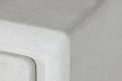 Aparador de 120 cm de MDF-Abeto Acabado Rugoso Blanco MB-216609