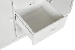Aparador de 120 cm de MDF-Abeto Acabado Rugoso Blanco MB-216609