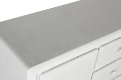 Aparador de 120 cm de MDF-Abeto Acabado Rugoso Blanco MB-216609