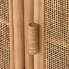 Aparador de Madera de Abeto con Ratán Natural 3 Puertas MB-220955