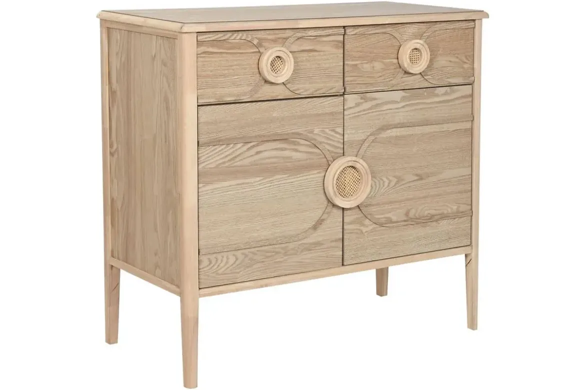 Aparador de Madera de Abeto Natural con 2 Puertas MB-219386