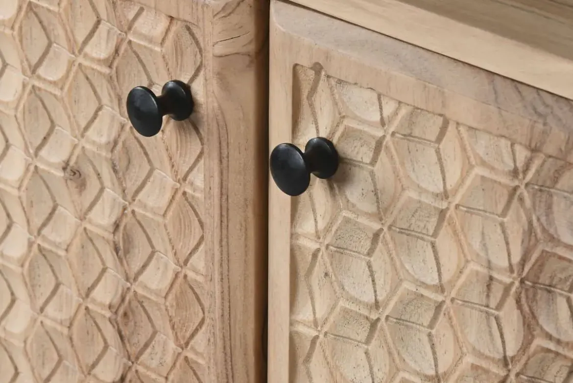 Aparador de Madera de Acacia y Metal MB-219453