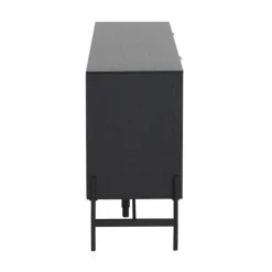 Aparador de madera de fresno negro y puertas de fresno natural GABAR 10973