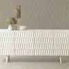 Aparador de madera de mango blanco lavado de 4 puertas y patas de madera GABAR 10690