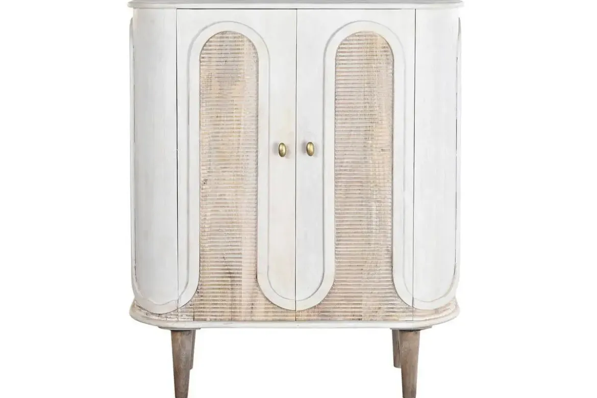 Aparador de Madera de Mango Blanco 92 cm MB-200599