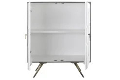 Aparador de Madera de Mango y Latón Blanco Rombo MB-200453