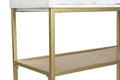 Aparador de Madera de Mango y Metal Blanco MB-200449
