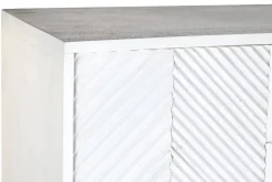 Aparador de Madera de Mango y Metal Blanco MB-200449
