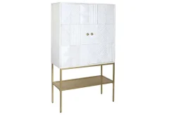 Aparador de Madera de Mango y Metal Blanco MB-200449