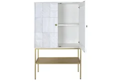 Aparador de Madera de Mango y Metal Blanco MB-200449