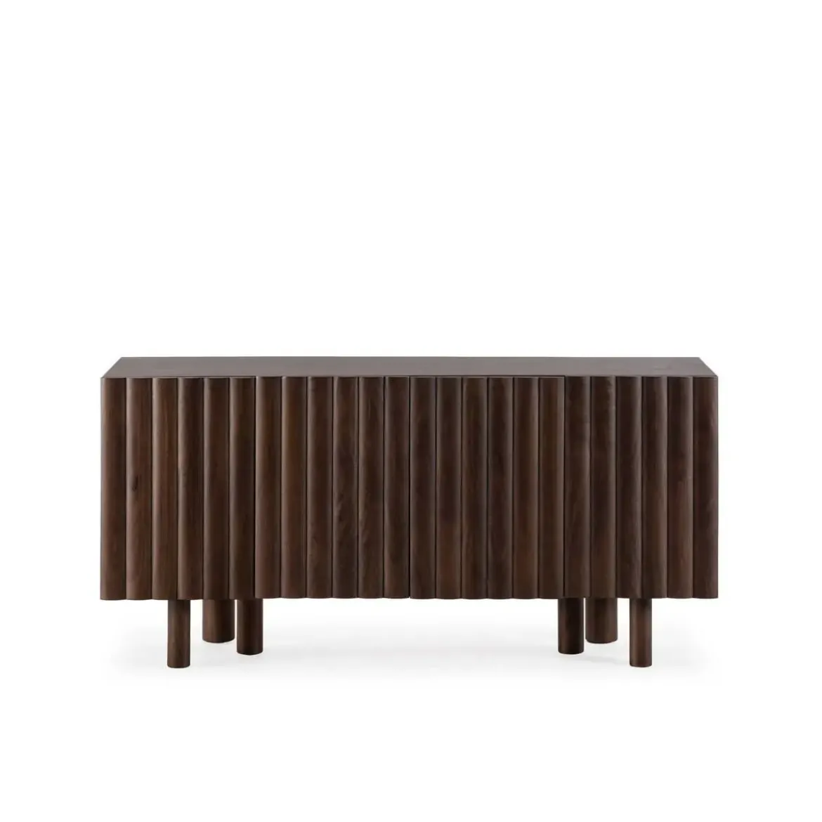 Aparador de Madera Maciza de Mango 160 cm Nogal TAMIRA