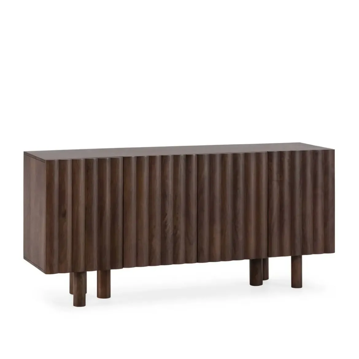Aparador de Madera Maciza de Mango 160 cm Nogal TAMIRA