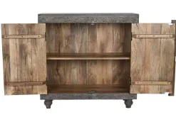 Aparador de Madera Tallado en Gris MB-214799