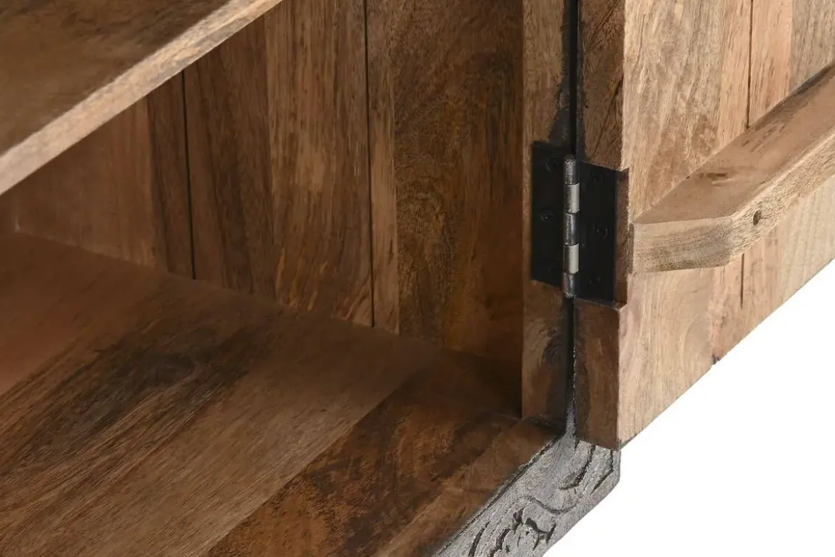 Aparador de Madera Tallado en Gris MB-214799