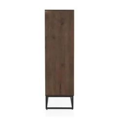 Aparador de mango macizo de 2 puertas con acabado natural GABAR 10817