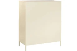 Aparador de Metal con 2 Puertas de Cristal Templado MB-227915