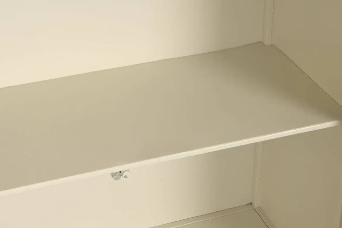 Aparador de Metal con 2 Puertas de Cristal Templado MB-227915