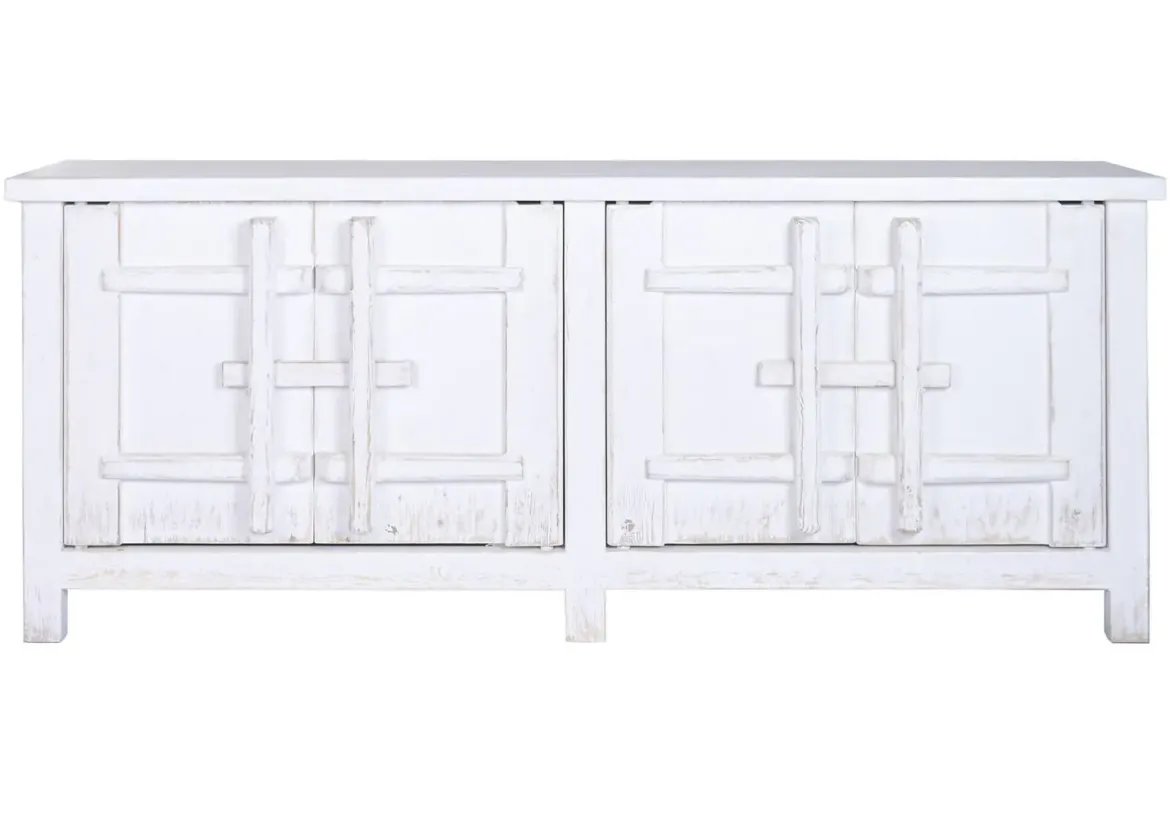 Aparador de Olmo Macizo Blanco 230 cm MB-226325