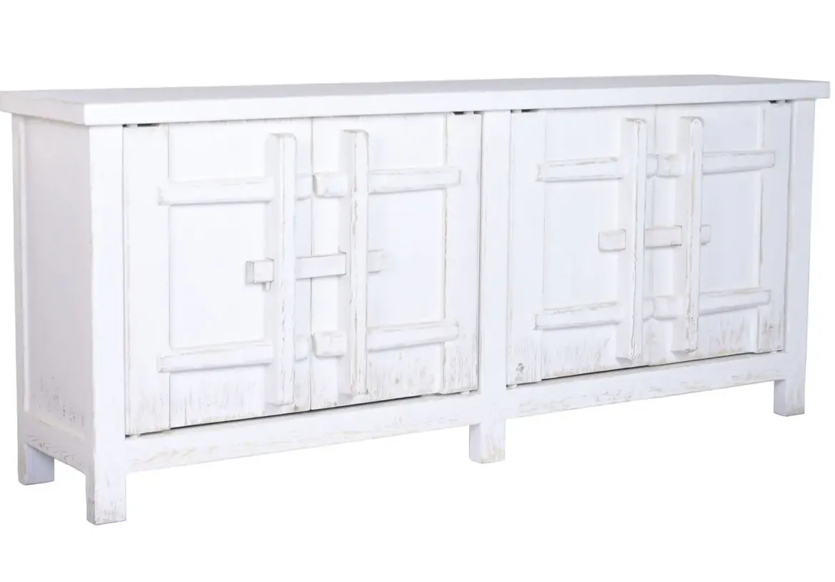 Aparador de Olmo Macizo Blanco 230 cm MB-226325