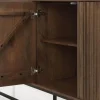 Aparador de 4 Puertas de Madera Maciza de Mango con Base de Metal GABAR 10818